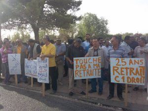 Les actions de protestation des travailleurs de Sonatrach se multiplient à Hassi R'mel. D. R.