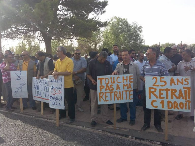 Les actions de protestation des travailleurs de Sonatrach se multiplient à Hassi R'mel. D. R.