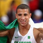 Le champion olympique algérien du 1500m, Taoufik Makhloufi. D. R.