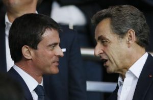 Valls et Sarkozy. Réunis par un match de football, divisés face au terrorisme. D. R.