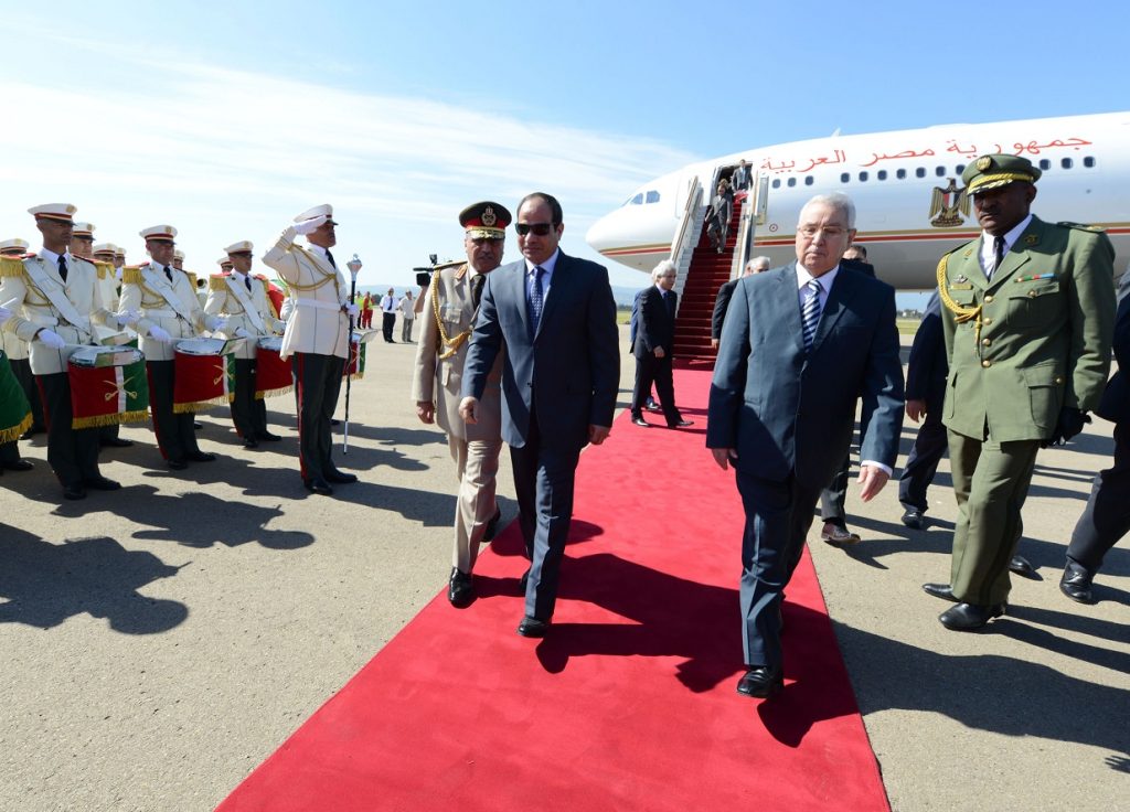 Sissi Egypte drapeau Algérie Maroc