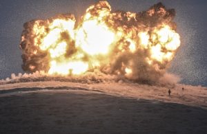 Une centaine de bombes ont été utilisées. D. R.