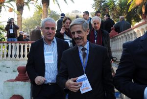 Le premier secrétaire Abdelmalek Bouchafa avec le député Rachid Chabati. New Press