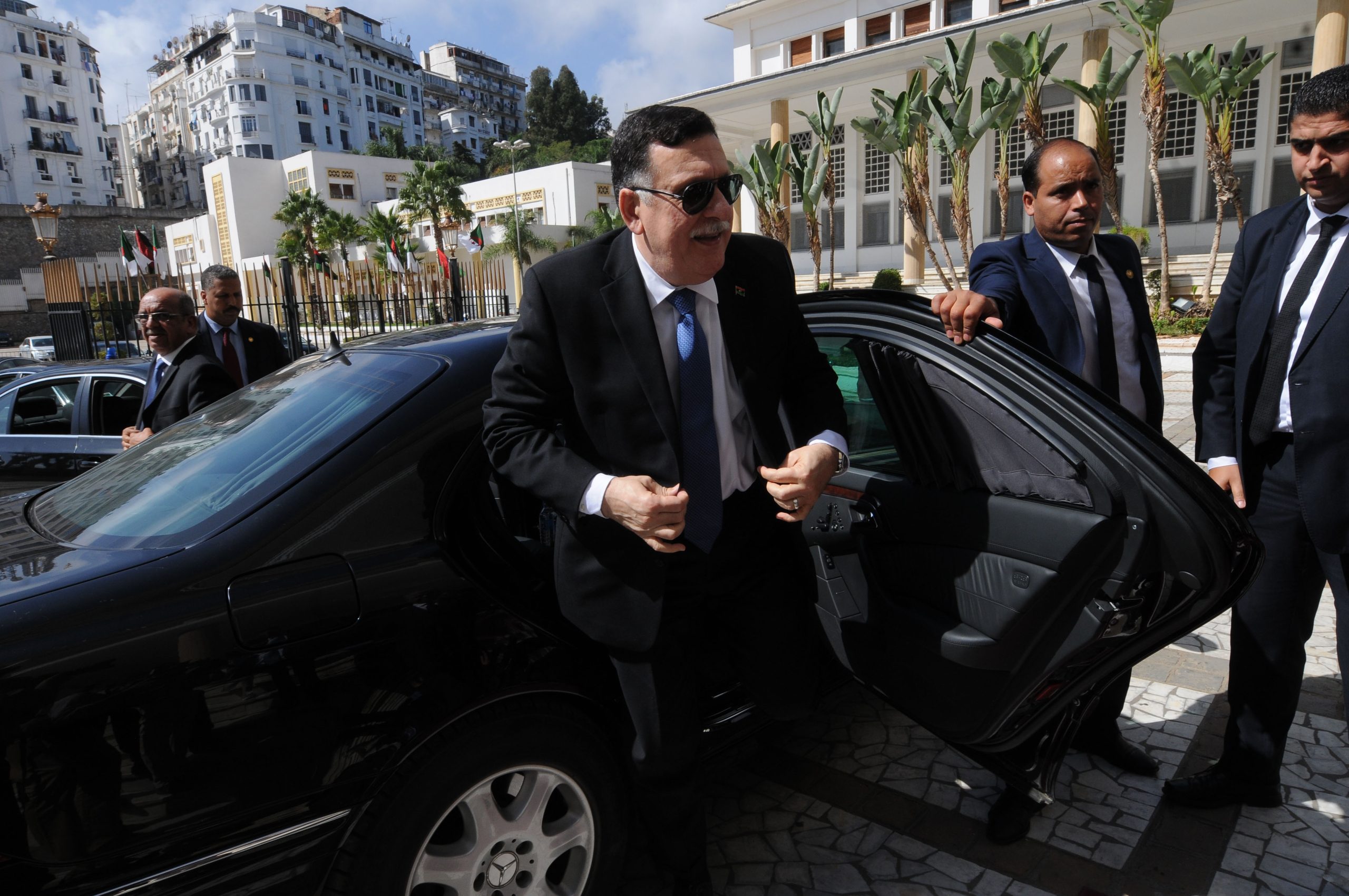 Fayez Al-Sarraj, lors de sa dernière visite en Algérie. New Press