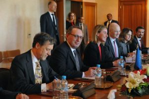 Federica Mogherini au Maroc. D. R.