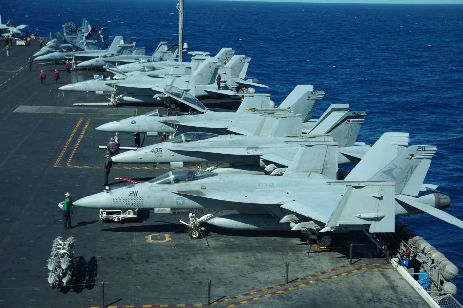 Le porte-avions USS Carl Vinson. D. R.