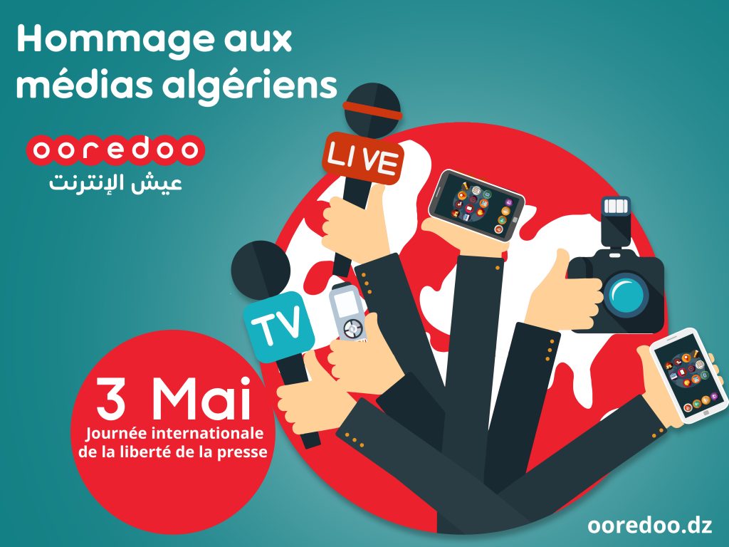 Ooredoo rend hommage aux médias algériens. D. R.