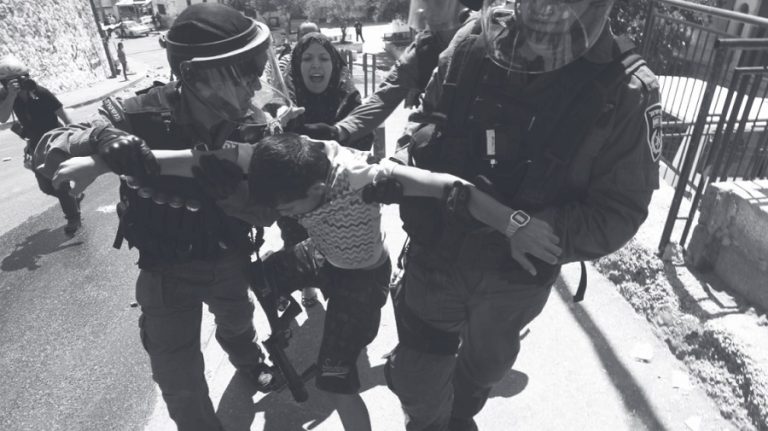 mineur palestinien soldat de Tsahel