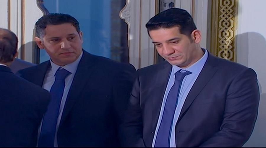 Abdelmoumen Ould Kaddour avec son prédécesseur Amine Mazouzi. D. R.