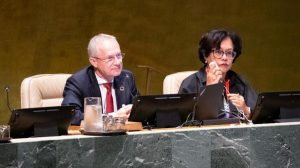 Le représentant de l’Algérie auprès de l’ONU, Sabri Boukadoum. D. R.