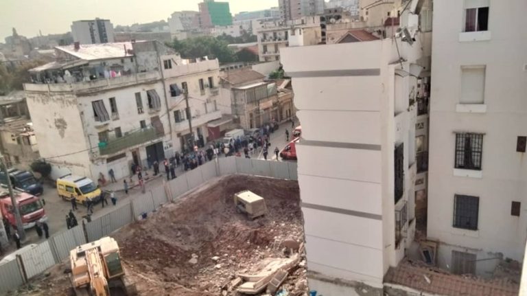 Alger : effondrement d’un vieil immeuble à Hussein Dey