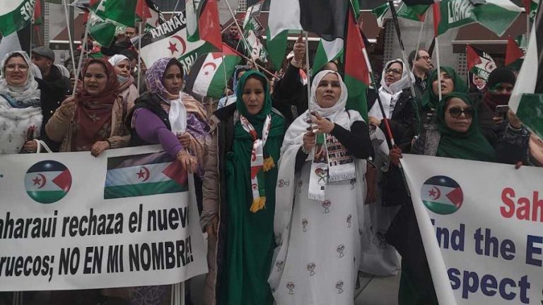 Grande mobilisation du peuple sahraoui devant les institutions de l’UE à Bruxelles