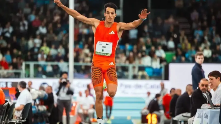Triple saut en salle d’athlétisme : Yasser Triki sacré à la série Indoor Tour Gold