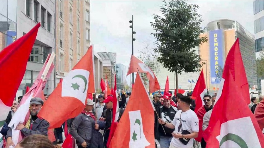 Le PNR manifeste à Bruxelles pour exiger le départ de l’occupation du Rif par le Maroc